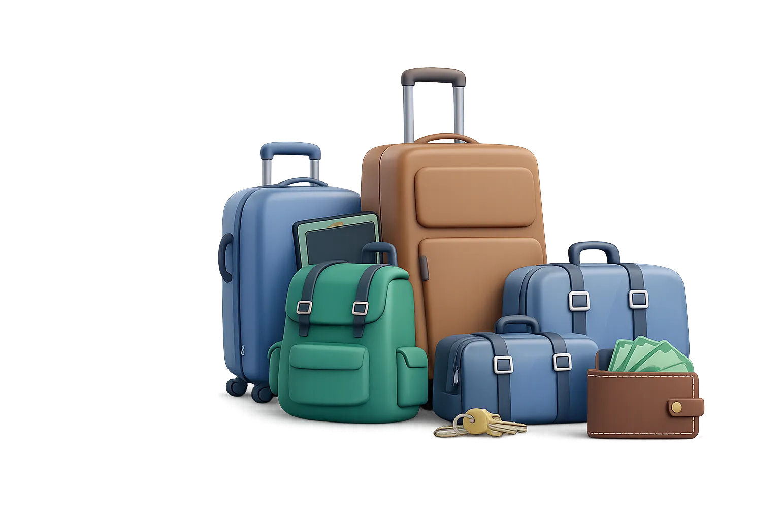 Lost suitcases at airport