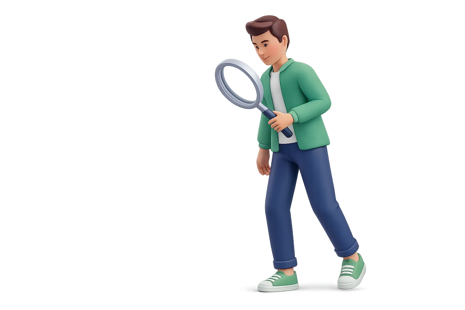 Person looking for lost items